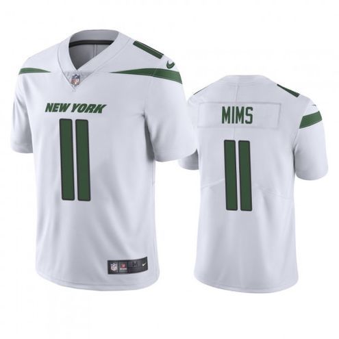 Men New York Jets #11 Denzel Mims Nike White Vapor Limited NFL Jersey
